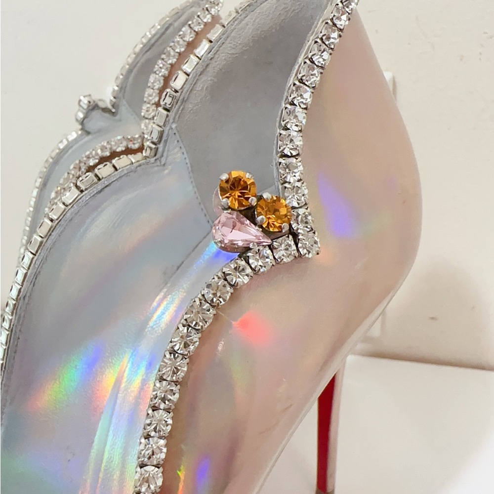 Christian Louboutin Chick Queen Iridescent Jewel Red Sole Pumps - New - Picture 8 of 12